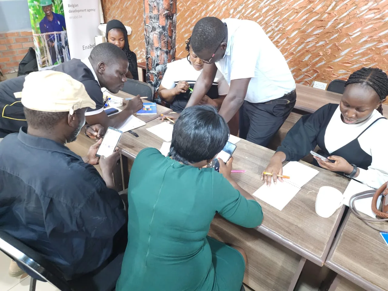 Participants in an interactive SFI training session