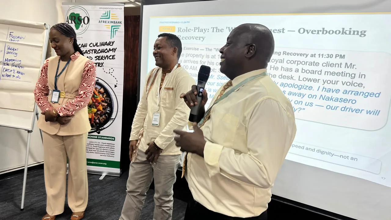 Interactive discussion during the Harare training