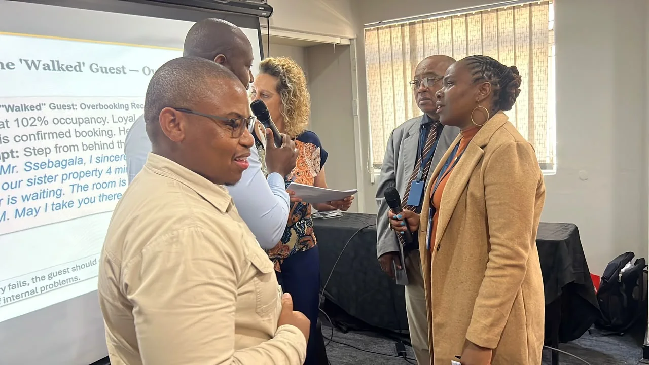 Hospitality participants in an SFI session